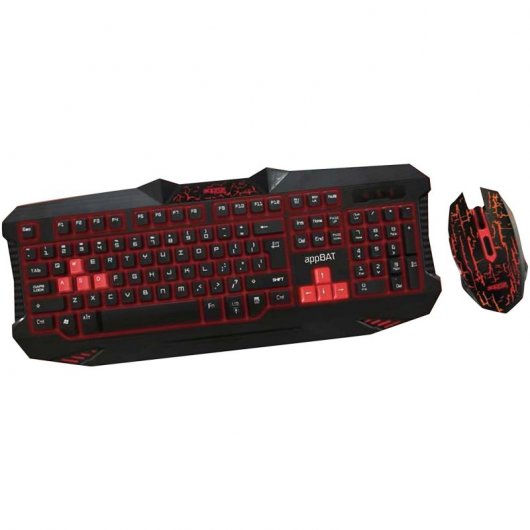 Approx APPBAT Combo Teclado + Rato Gaming 2400DPI Preto/Vermelho