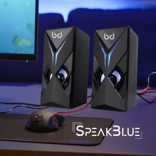 Biwond Speak Blue Altavoz Gaming LED Negro 3W