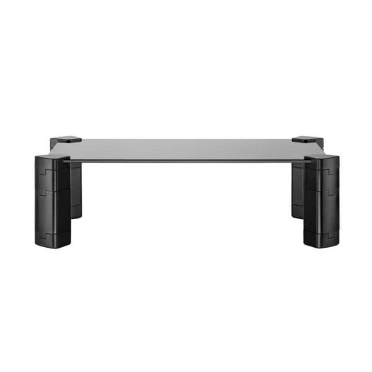 Aisens Soporte Elevador Cristal Negro para Monitor y Portátil hasta 32"