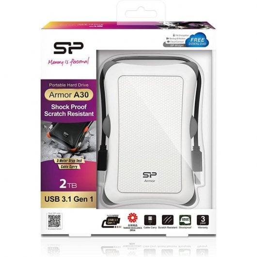 Silicon Armor A30 2.5" 2TB USB 3.2 Branco