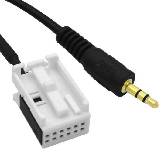 Kit de câble adaptateur OcioDual 6 broches vers Aux IN 3,5 mm + clés pour Peugeot/Citroën