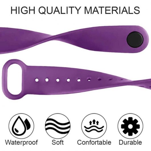 Bracelet en silicone flexible violet OcioDual pour Xiaomi Mi Smart Band 3/4