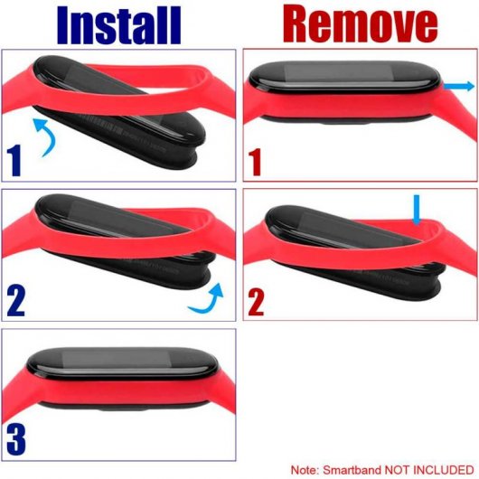 Bracelet en silicone flexible violet OcioDual pour Xiaomi Mi Smart Band 3/4
