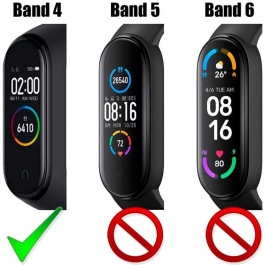 Bracelet en silicone flexible violet OcioDual pour Xiaomi Mi Smart Band 3/4