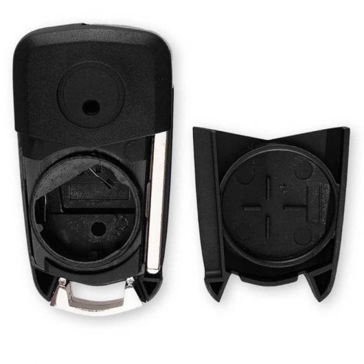 OcioDual Coque de clé télécommande avec 2 boutons pour voitures Opel Noir