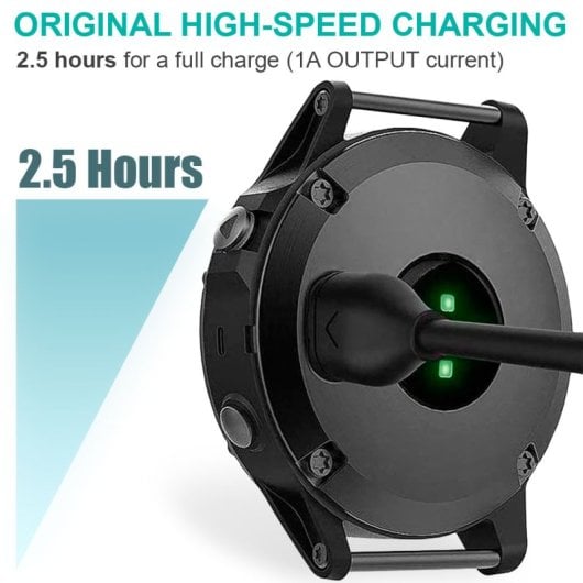 Câble de chargeur de données USB OcioDual pour montre intelligente Garmin noir