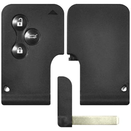 OcioDual Étui à clé plat avec 3 boutons pour Renault Clio 3 Megane 2 Grand Scenic