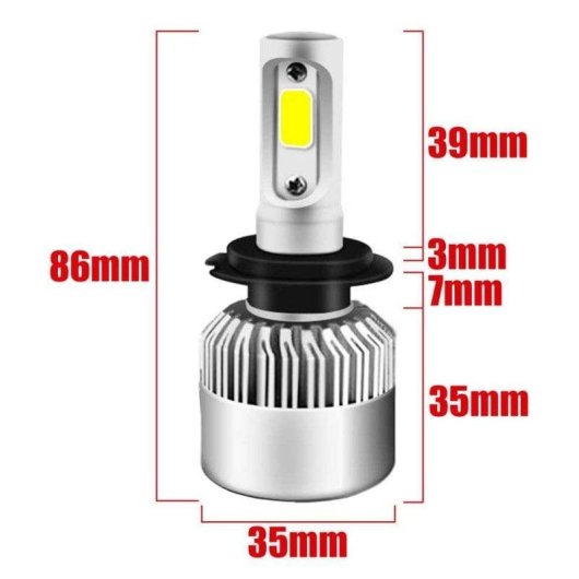 Set Bombillas LED S2 H7 OcioDual 72W 8000LM 6500K Blanco Frío