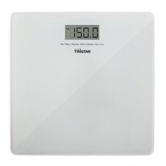Bilancia da bagno Tristar WG-2419 vetro temperato LCD 150 kg bianco