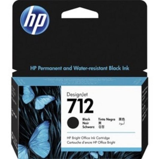 Cartouche d'encre HP DesignJet 712 Noir 38 ml pour T210 T230 T250 T630 T650