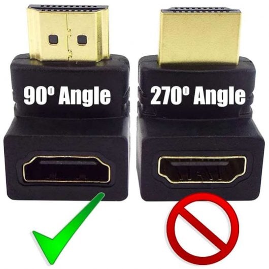 OcioDual Adaptador HDTV 1.4 Forma de Codo 90 Grados para Zonas Estrechas Admite 4K y Full HD