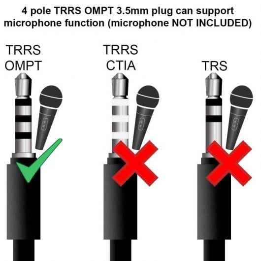 Câble OcioDual Jack 3,5 mm OMTP TRRS Mâle/Femelle 5m