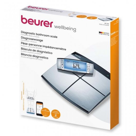 Beurer BF 105 Báscula de Baño Diagnóstica Negra