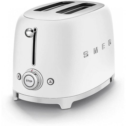 Smeg 2-Scheiben-Toaster im 50er-Jahre-Stil, 950 W, Weiß