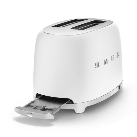 Smeg 2-Scheiben-Toaster im 50er-Jahre-Stil, 950 W, Weiß