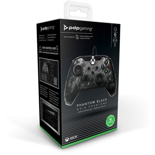 PDP Phantom Wired Mando con Cable Negro Camo para Xbox Series X/One/PC