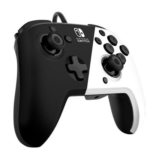 PDP Faceoff Deluxe Audio Comando com Cabo Branco/Preto para Nintendo Switch
