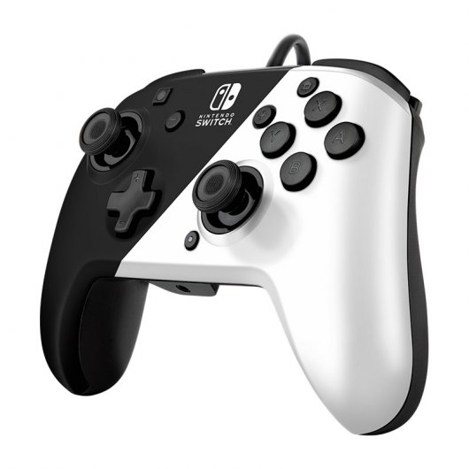 PDP Faceoff Deluxe Audio Comando com Cabo Branco/Preto para Nintendo Switch