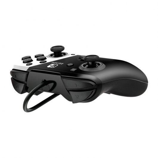 PDP Faceoff Deluxe Audio Comando com Cabo Branco/Preto para Nintendo Switch