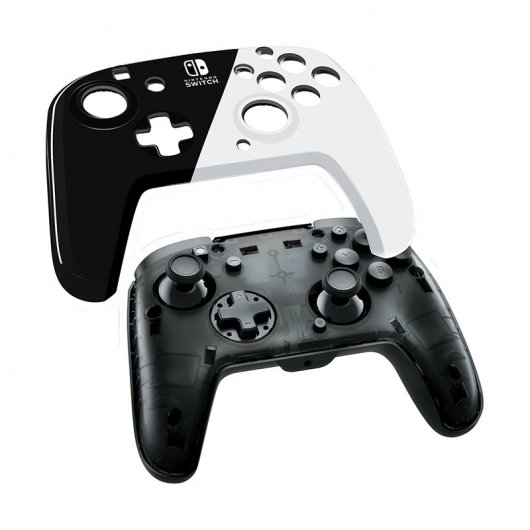 Controller audio cablato PDP Faceoff Deluxe bianco/nero per Nintendo Switch