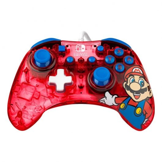 PDP Rock Candy: Mario Punch Rouge, Translucide USB Manette de jeu Analogique/Numérique Nintendo Switch