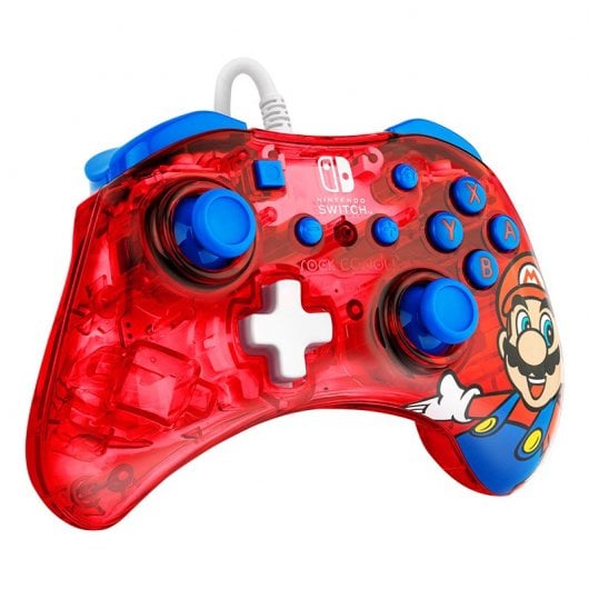 PDP Rock Candy: Mario Punch Rouge, Translucide USB Manette de jeu Analogique/Numérique Nintendo Switch
