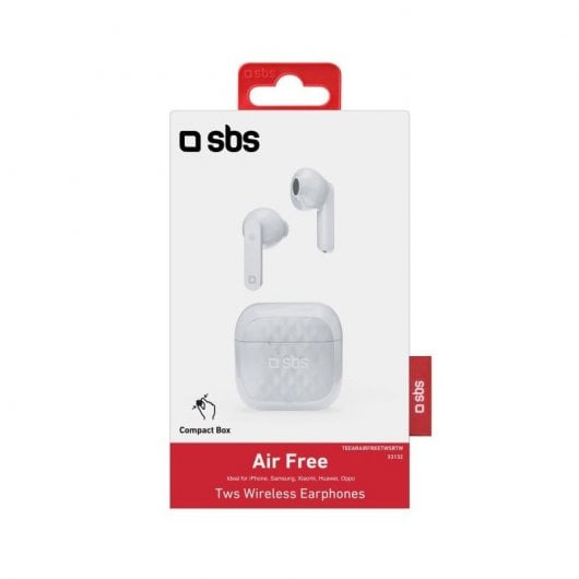 SBS Tws Air Free Auriculares Sem Fios Brancos
