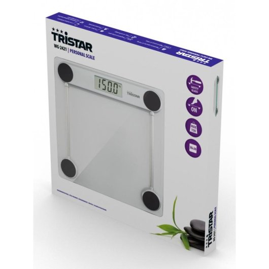 Bilancia da bagno Tristar WG-2421 vetro temperato 150 kg display LCD
