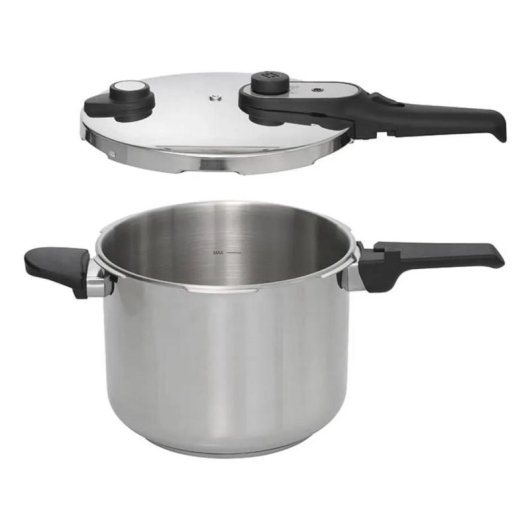 Olla a Presión Rápida Jata 24cm 6L Acero Inoxidable Inducción