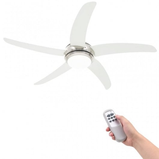 VidaXL Ventilador de Techo con Luz y Mando 75 W Blanco