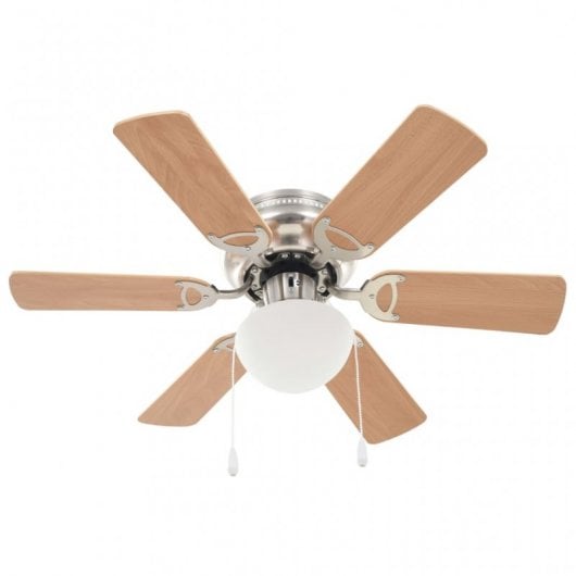 VidaXL Ventilador de Techo con Luz 115W Marrón Claro