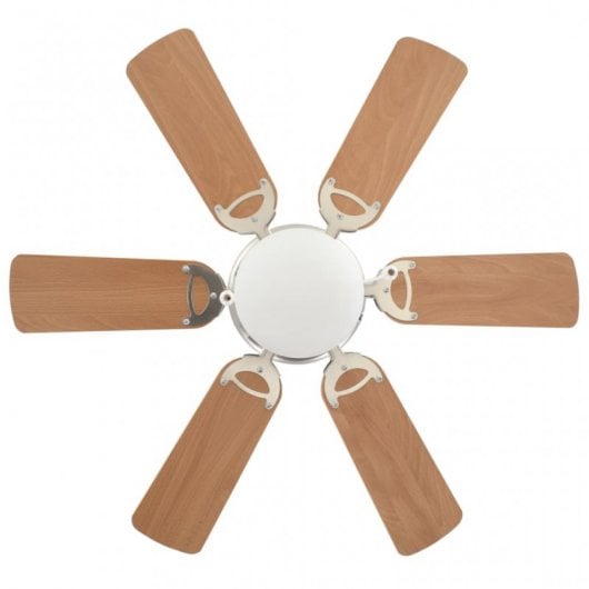 VidaXL Ventilador de Techo con Luz 115W Marrón Claro