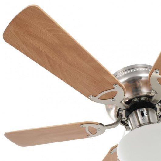VidaXL Ventilador de Techo con Luz 115W Marrón Claro