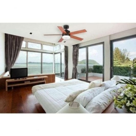 Ventilatore da Soffitto con Luce Blaupunkt BP2011 70W 122cm 5 Pale Telecomando Funzione Inverno