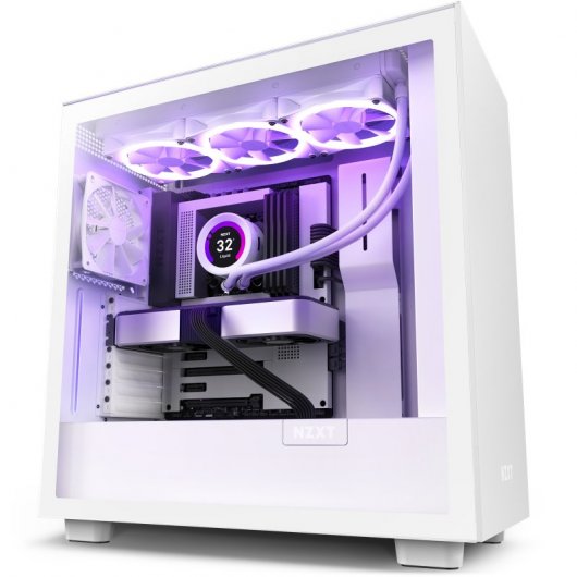 NZXT H7 Cristal Templado USB 3.2 Blanca