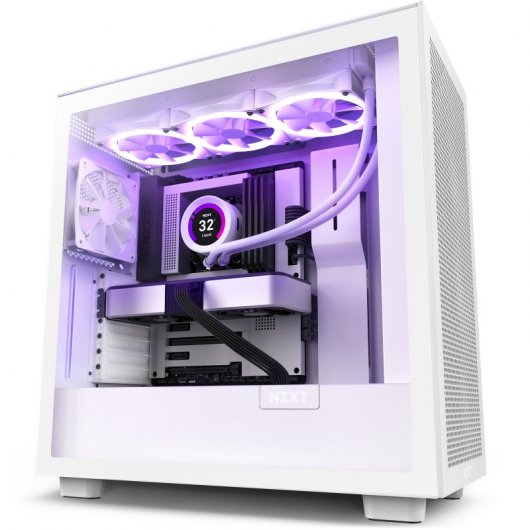 NZXT H7 Flow Cristal Templado USB 3.2 Blanca
