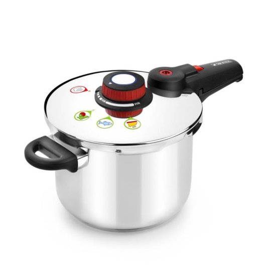 Panela de Pressão Monix Selecta 6L Inox Fundo Triplo Indução
