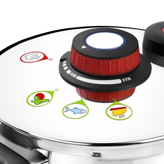 Panela de Pressão Monix Selecta 6L Inox Fundo Triplo Indução