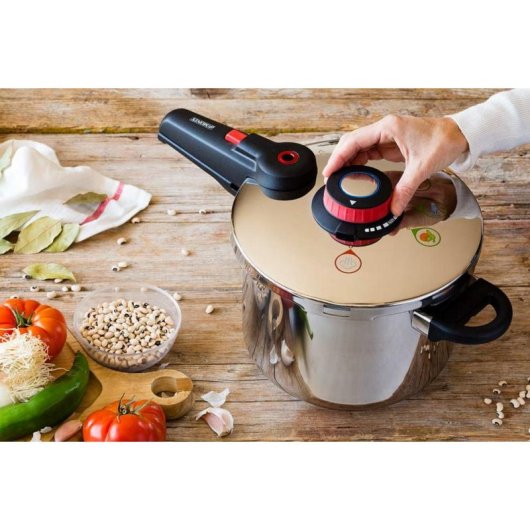 Panela de Pressão Monix Selecta 6L Inox Fundo Triplo Indução