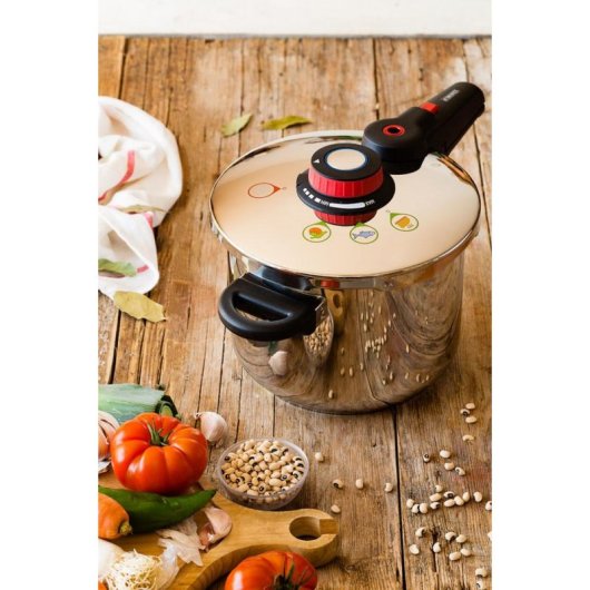 Panela de Pressão Monix Selecta 6L Inox Fundo Triplo Indução