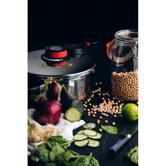 Panela de Pressão Monix Selecta 6L Inox Fundo Triplo Indução