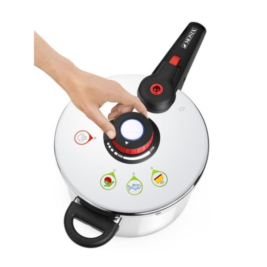 Panela de Pressão Monix Selecta 6L Inox Fundo Triplo Indução