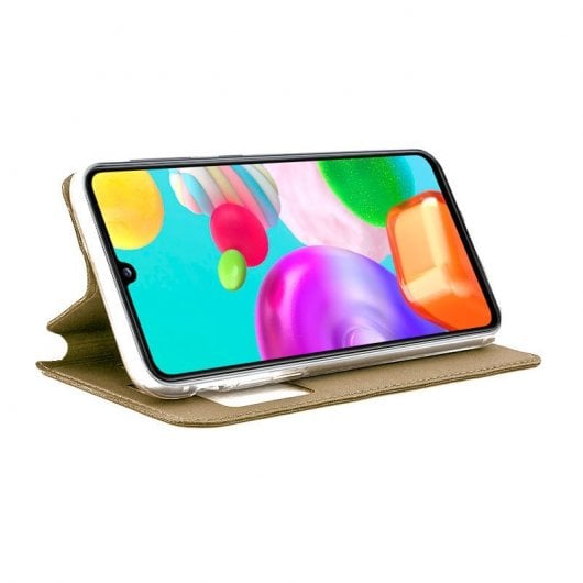 Coole glatte goldene Flip-Cover-Hülle für Samsung Galaxy A41 A415
