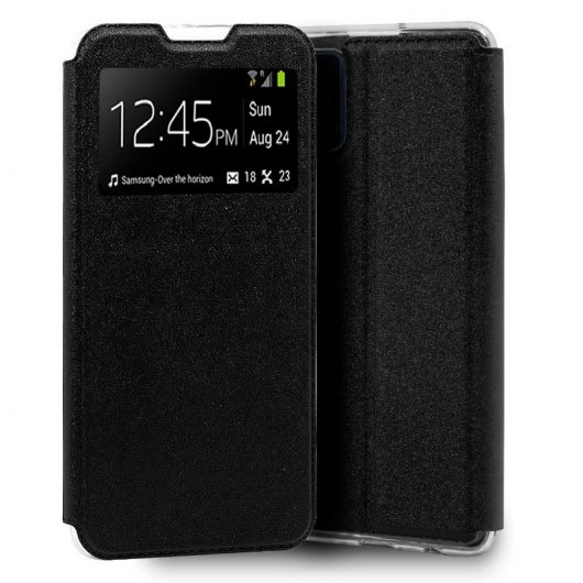 Cool Funda Flip Cover Liso Negro para Samsung Galaxy A41 A415