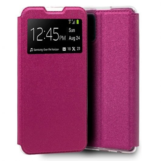 Cool Funda Flip Cover Liso Rosa para Samsung Galaxy A41 A415