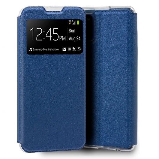 Étui à rabat bleu uni cool pour Samsung Galaxy A31 A315
