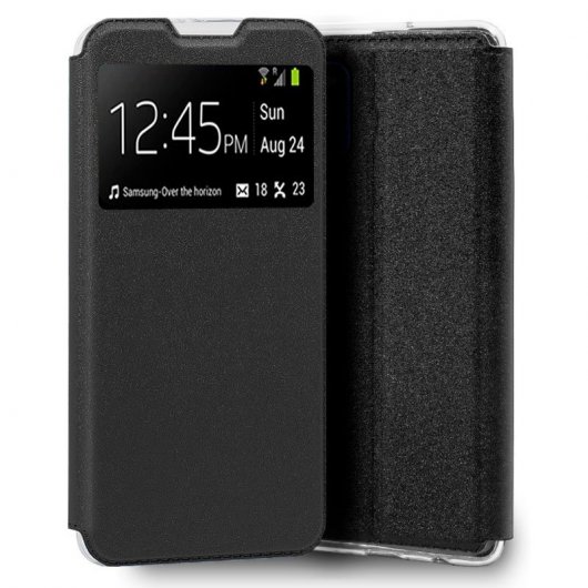 Cool Funda Flip Cover Liso Negro para Samsung Galaxy A31 A315