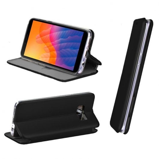 Cool Funda Flip Cover Elegance Negra para Huawei Y5p