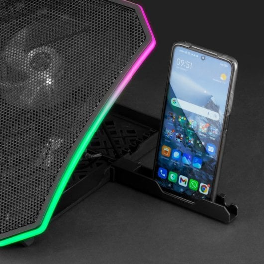 Mars Gaming MNBC6 Base de Refrigeração RGB para Portáteis até 19'' + Stand XL