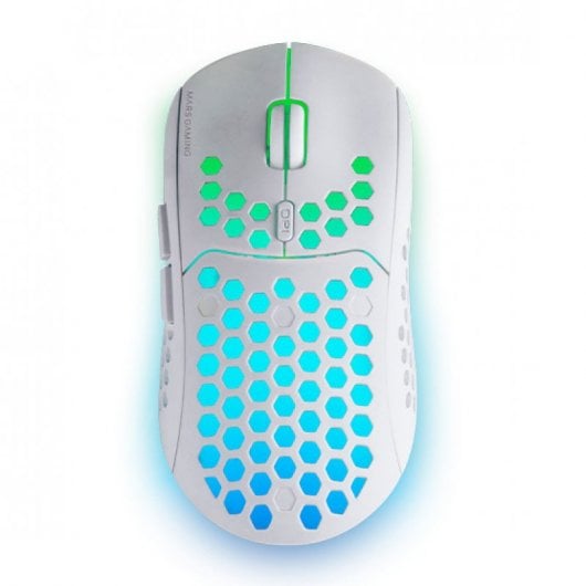 Mouse da gioco wireless Mars Gaming MMW3 RGB Flow 3200 DPI bianco